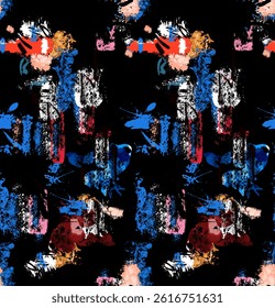 Ethnic seamless multicolor pattern. It is a pattern consisting of geometric shapes with watercolor effect.