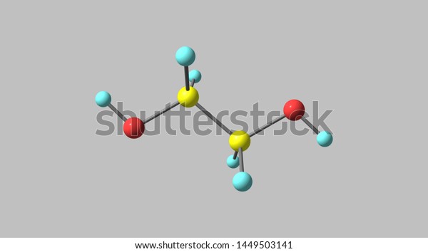 Ethylene glycol is an organic compound which\
is mainly used for the manufacture of polyester fibers and for\
antifreeze formulations. 3d\
illustration