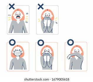 Etiquette When Coughing (good And Bad Examples)