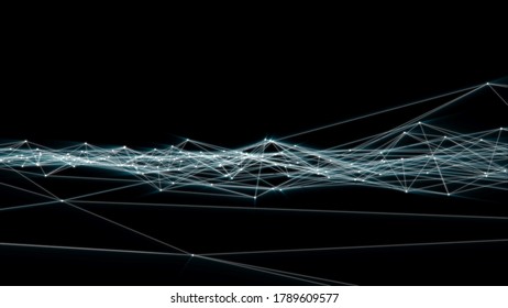 etwork Big Data Connection Node Structure Digital Technology Illustration Background.