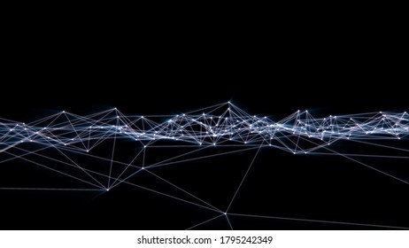 etwork Big Data Connection Node Structure Digital Technology Illustration Background.