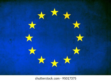 EU Grunge Flag Background