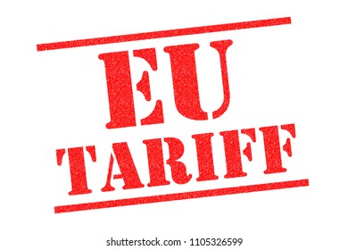 Eu Tariff Red Rubber Stamp Over Stock Illustration 1105326599 ...