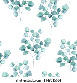 eucalyptus watercolor pattern 