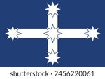 Eureka Flag. Illustration of Eureka Flag. Eureka Rebellion Flag. Australian national symbol. Flag Illustration. Battle of the Eureka Stockade