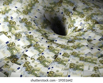 Euro Money Flow In Black Hole