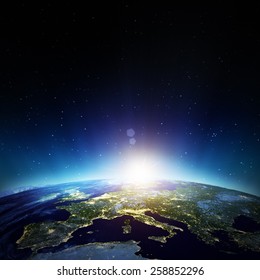 Europe. Elements of this image furnished by NASA