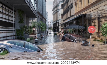 Similar – Image, Stock Photo high water Flood Water