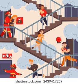 Evacuation composition in flat design