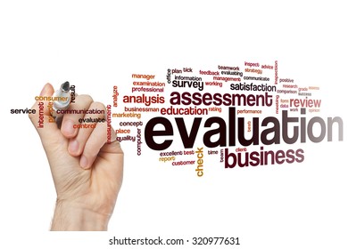 Evaluation word cloud - Shutterstock ID 320977631