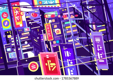 ネオン街 のイラスト素材 画像 ベクター画像 Shutterstock