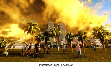 Evening in the city