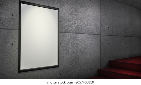 Event poster background. Theater wall art empty frame template. A 3D rendering background with copy space to add your own design - Powered by Shutterstock