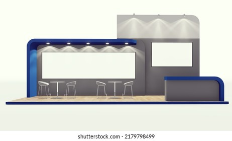 Event Stage, Auditorium Set, Corporate Event, Conference, Talk Show, Speaker Sessions, Mockup, 3d Rendering. 3d Illustration.