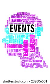 events word concept with head shape