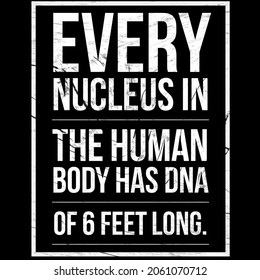 Every Nuclear In The Human Body Has DNA Of 6 Feet Long.