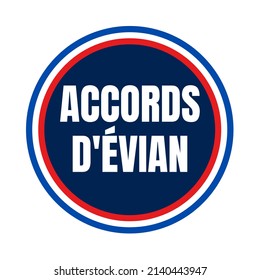 Evian Accord Symbol Icon In France