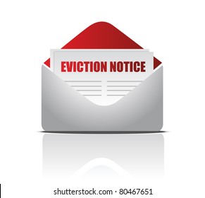 Eviction Notice Letter Illustration Design Over White