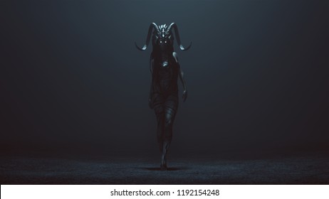 Evil Witch with a Head Dress in a foggy void with a Bad Hair Day 3d Illustration 3d render