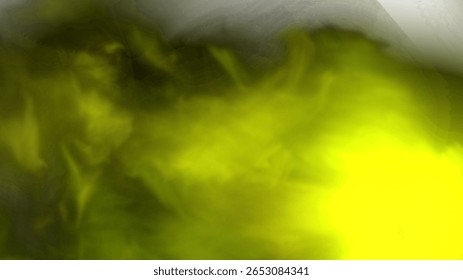Evocative abstract background features glowing yellow and green hues, ideal for overlays, textures, and adding depth to creative projects. Transparent elements included.