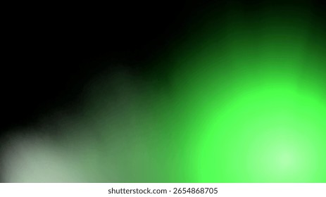 Evocative green mist and subtle black background creating a dramatic visual effect, perfect for abstract designs and artistic projects.