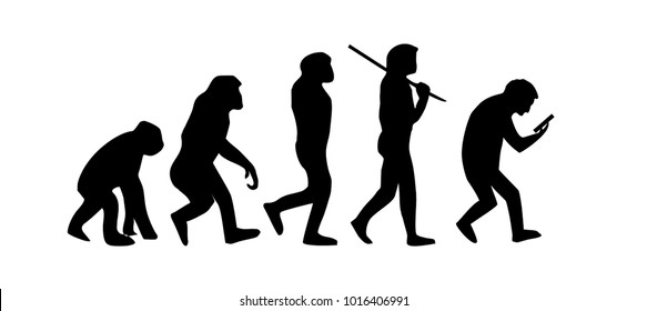 Evolution Of Man To Phone