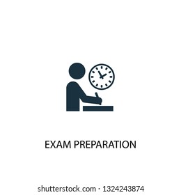 Exam Preparation Icon. Simple Element Illustration. Exam Preparation Concept Symbol Design. Can Be Used For Web And Mobile.