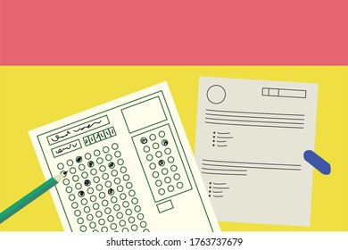 Exam Sheet With Filled Out Scantron 