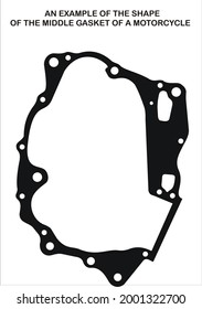 an example of the shape of the middle gasket of a motorcycle