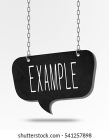 Example Word Hanging On Blackboard Bubble