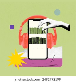 Exams, school, remote learning, homework, study session. Contemporary artwork. Concept of international day of education, knowledge. Colorful design