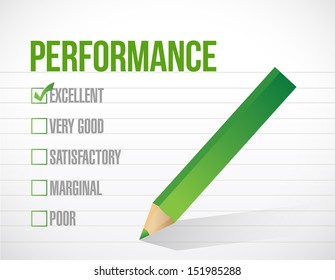 Excellent Performance Review Illustration Design Graphic Over White Background