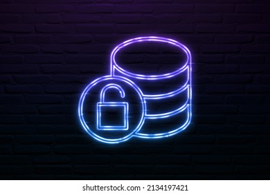 Excessive Data Exposure Icon Neon Style