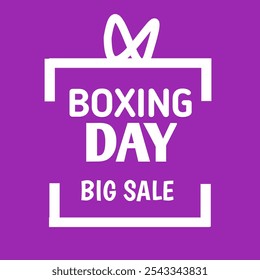 Exciting Boxing Day Big Sale design with vibrant colors and bold text, capturing the thrill of post-Christmas shopping and discounts. Perfect for promoting limited-time offers and festive sales - Powered by Shutterstock