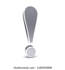 Exclamation Point 3d Rendering Exclamation Mark Stock Illustration ...