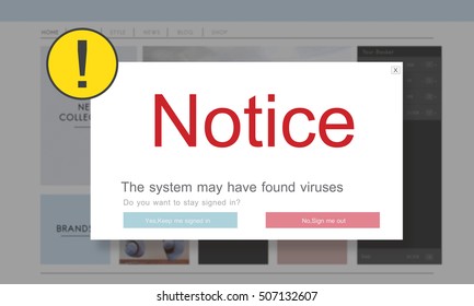Exclamation Warning Caution Pop up Concept
