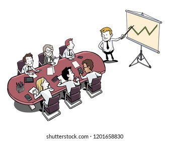 Vector Cartoon Business Executive Giving Speech Stock Vector (royalty 