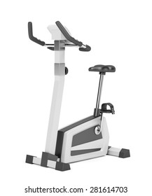 Exercise Bike On White Background