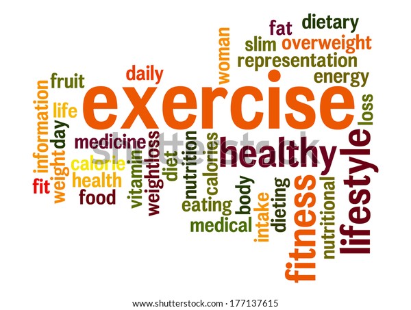 exercise-word-cloud-stock-illustration-177137615