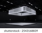 Exhibition stand for mockup and Corporate identity,Display design.Empty booth Design.Retail booth elements in Exhibition hall.booth Design trade show.Blank Booth system of Graphic Resources.3d render.