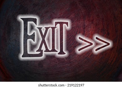 Exit Concept text on background