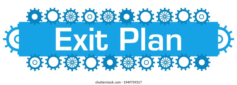 Exit Plan Concept Image With Text And Related Symbols.