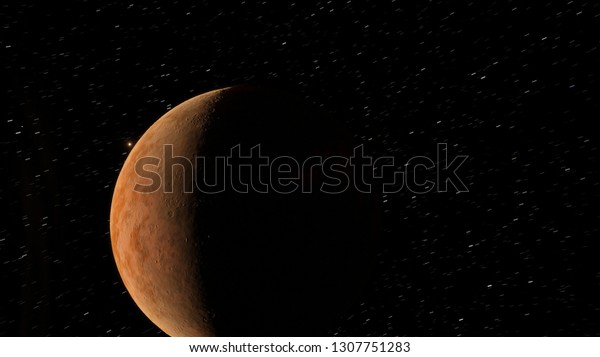 Exoplanet 3D\
illustration orange planet fiery hot against the bright sun\
(Elements of this image furnished by\
NASA)