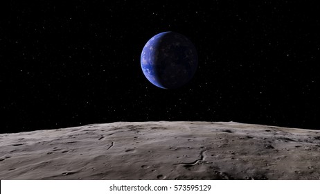 Exoplanet 3D illustration Second Earth Ascending (Elements of this image furnished by NASA) - Shutterstock ID 573595129