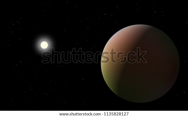 Exoplanet Alien Sun Distance Solar System Stock Illustration