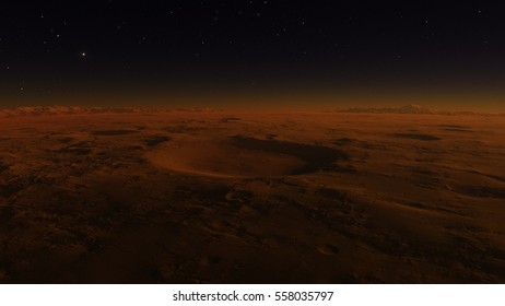 Exoplanet Mars (Elements of this image furnished by NASA)