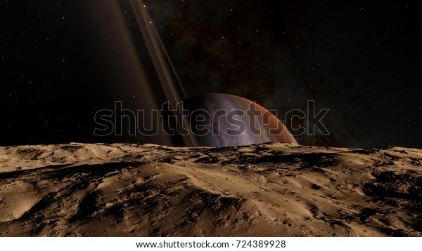 Exoplanet with rings gas
giant Saturn planet 3D illustration (Elements of this image
furnished by
NASA)