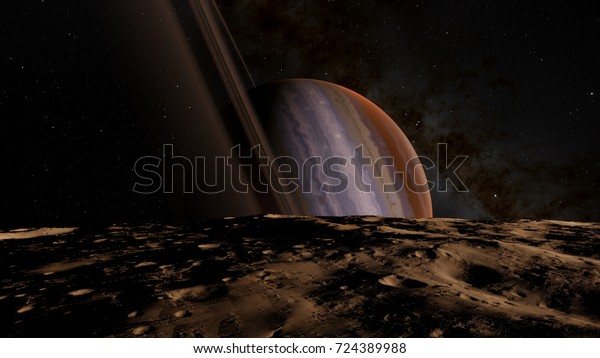 Exoplanet with rings gas
giant Saturn planet 3D illustration (Elements of this image
furnished by
NASA)