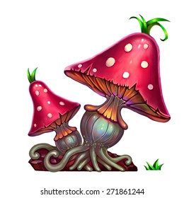 Magic Mushrooms Cartoon High Res Stock Images Shutterstock