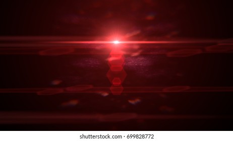 Exotic Red Lens Flare Effect Overlay Stock Illustration 699828772